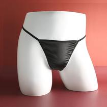 Mens thong sexy low-waist half-pack underwear smooth thin straps seamless spicy mens briefs one line trendy new style