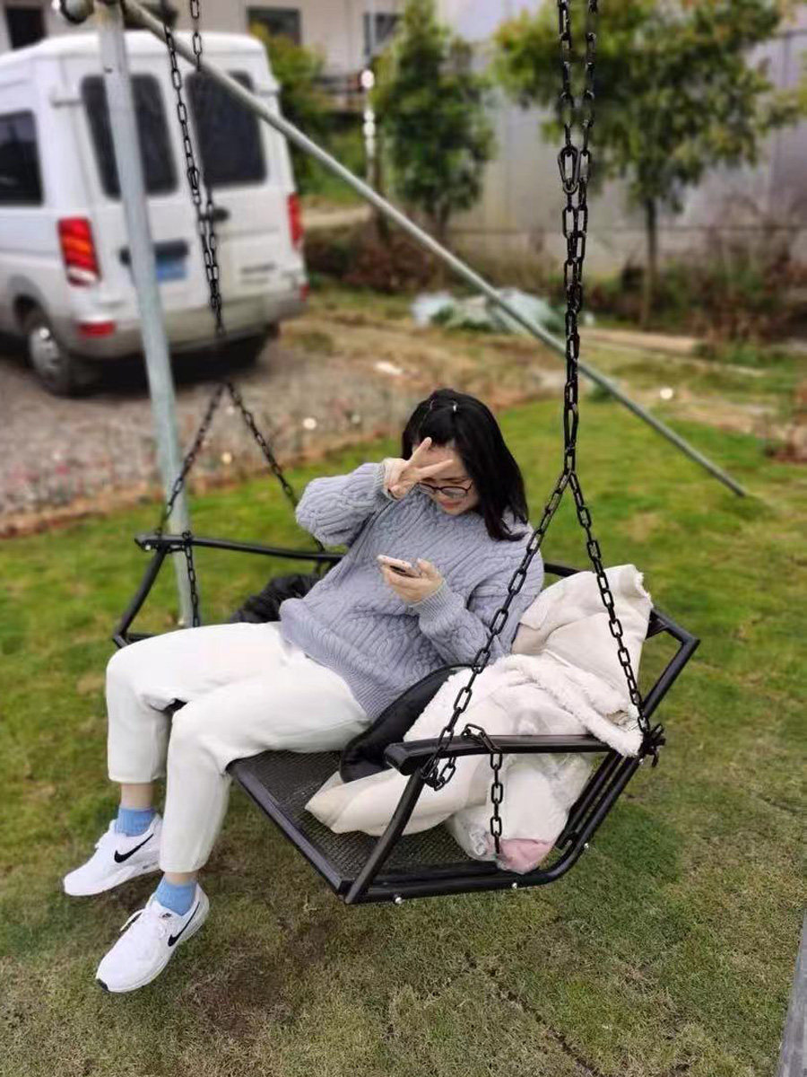 Iron Art Yang Hanging Basket Outdoor Leisure swing Rocking Chair Home Indoor Hammock Bed Casual Farm Grape Rack Rocking Chair Lift Chair