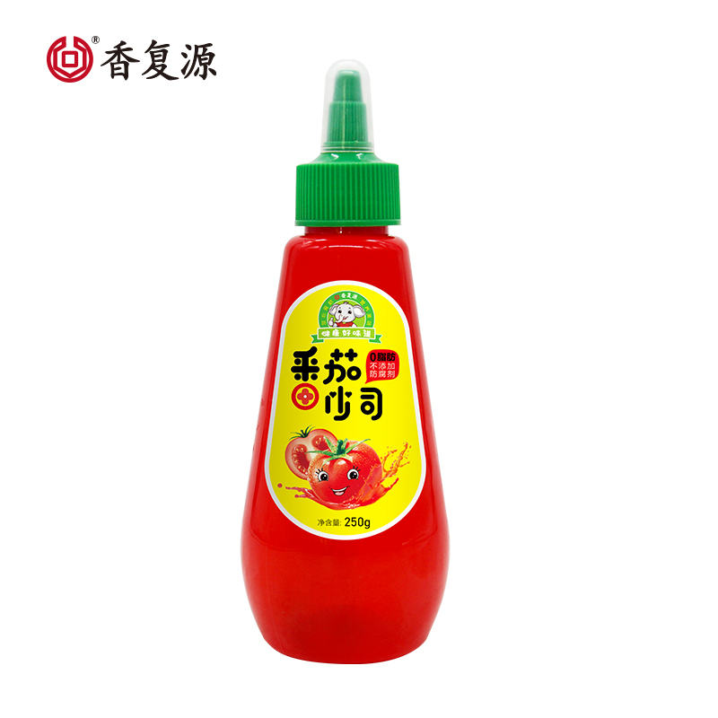 蕃茄酱家用儿童无防腐剂0脂肪番茄沙司薯条手抓饼披萨番茄酱蘸酱