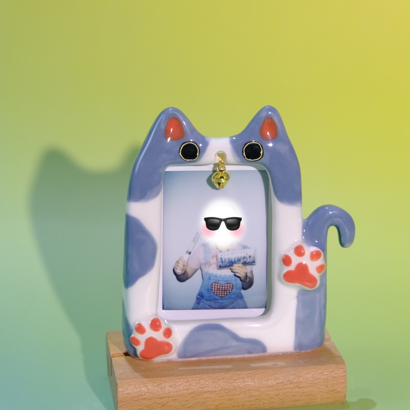 Ceramic Cat Photo Frame [Tabletop Model]