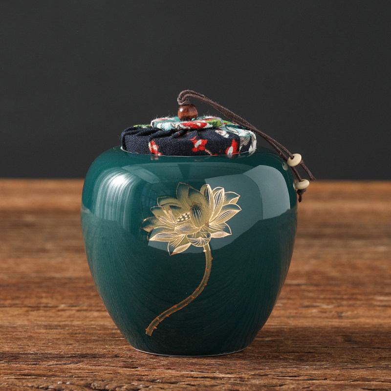 Moyan ceramic tea pot sealed pot small mini portable exquisite small tea pot home living room storage pot custom