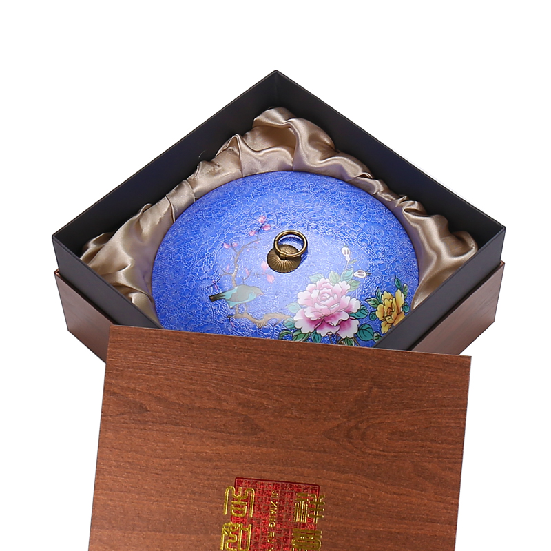 Ceramic tea general colored enamel caddy fixings large puer tea cake box sealed as cans aneroid custom gift box