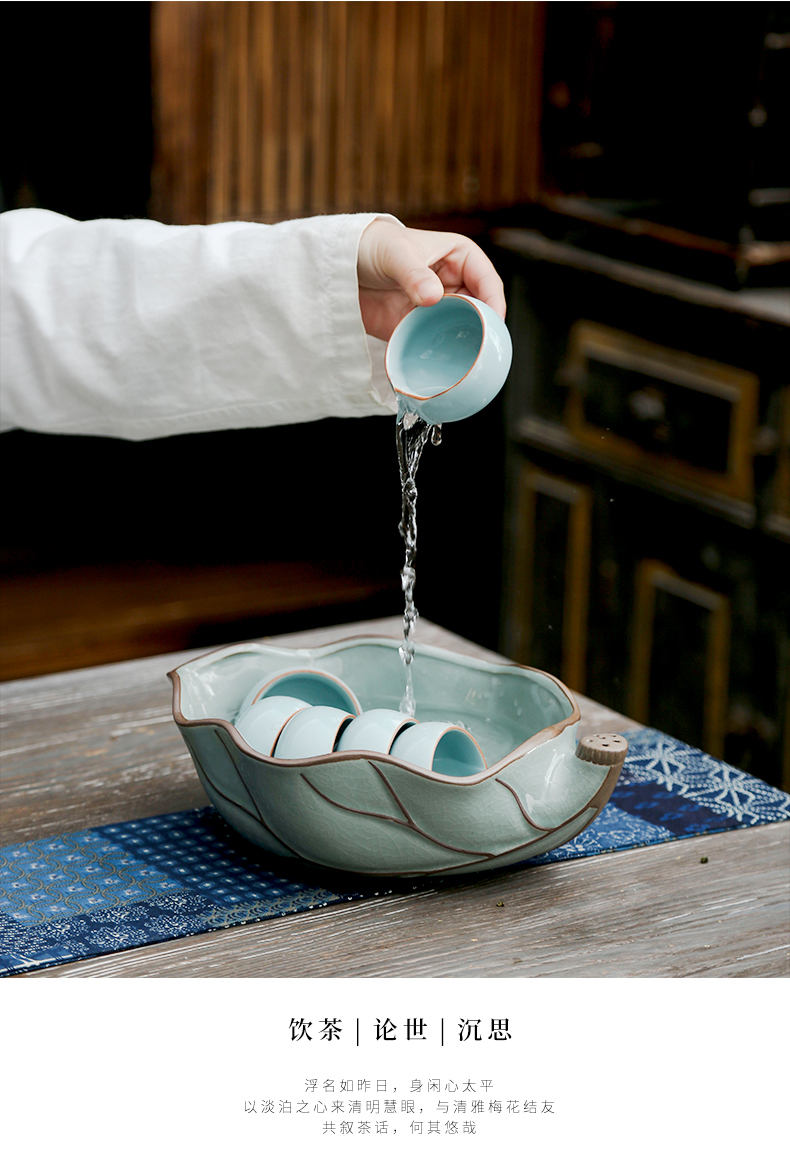 Devoted to inflammation elder brother up with tea to wash large ceramic household big yards of restoring ancient ways ware washing water tea accessories for wash cup is received