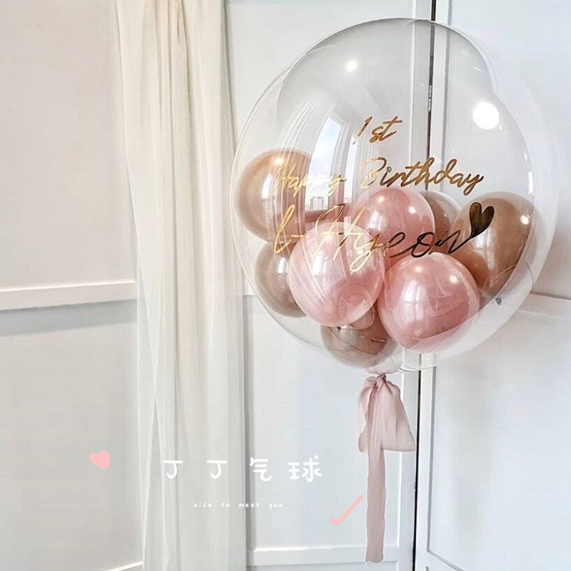 Ins net red wave ball high-grade metal ball tassel wedding confession balloon wedding birthday party arrangement