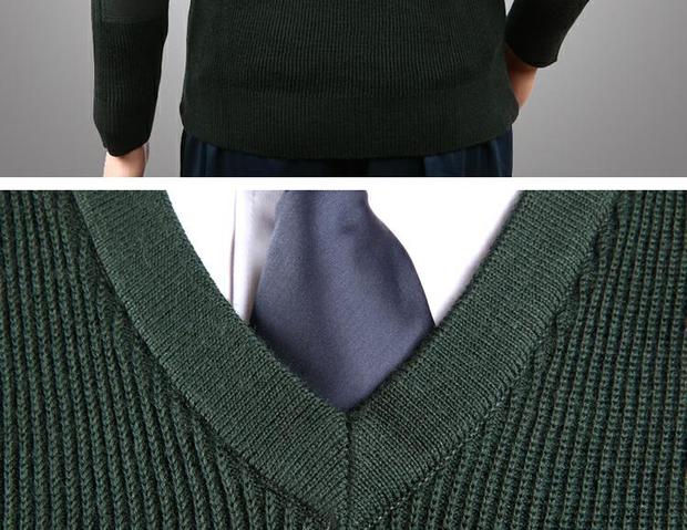 Authentic áo len 07 phong cách sĩ quan trường học áo len biển Áo len cán bộ áo len trung sĩ đầu ấm lông cừu ấm áp đồ đôi nam nữ