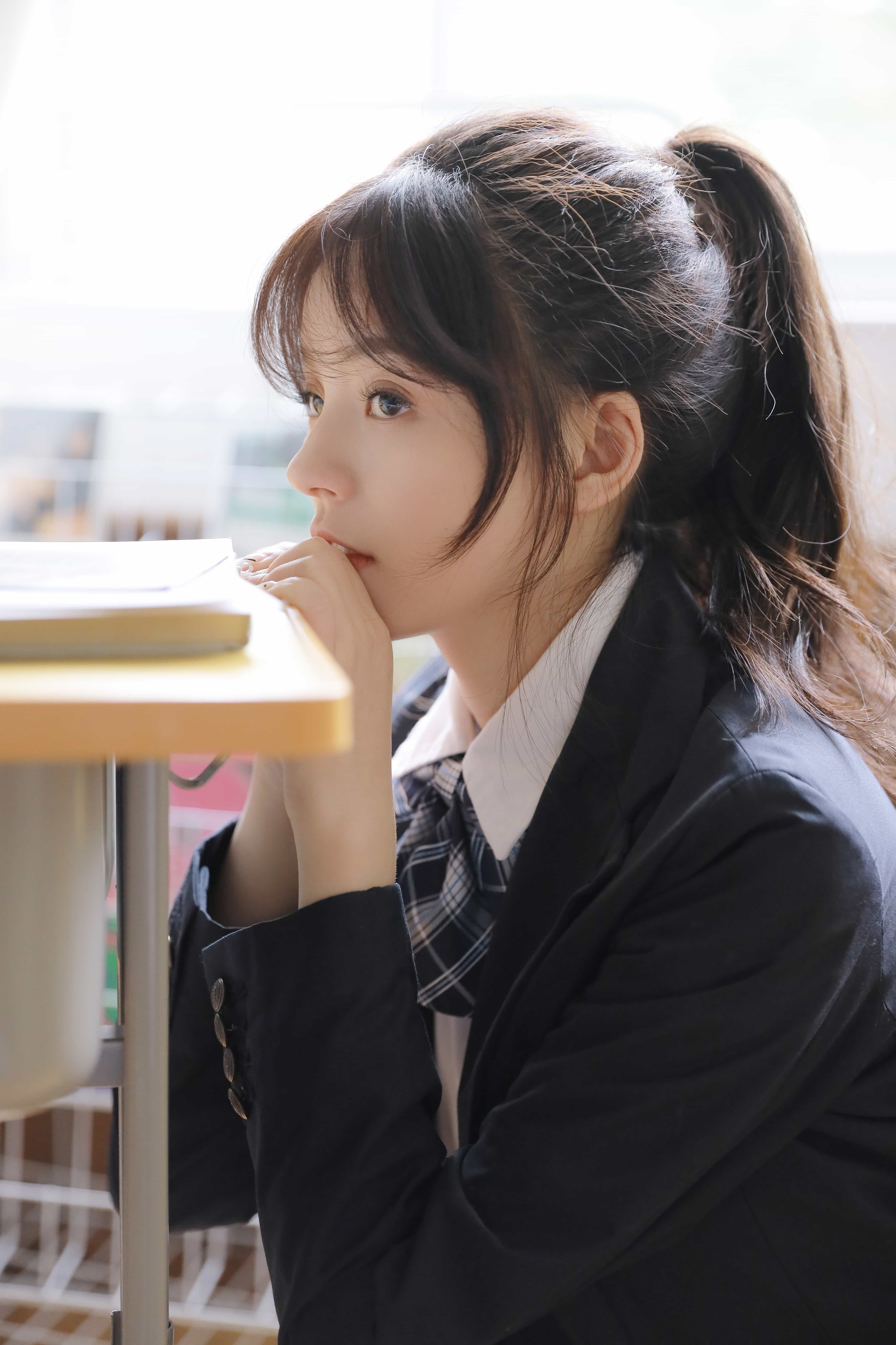 穿上jk制服就不普通！初恋日系🍃少女写真