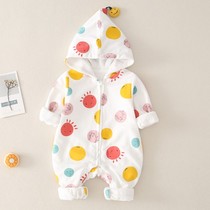Full cotton era official store newborn baby clothes spring and autumn childrens autumn suit one-piece outing clothes Super Foreign