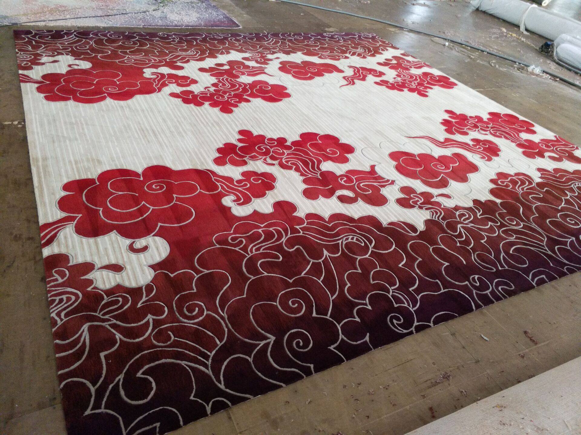 Handmade imported wool Xiangyun Living room Bedroom tatami Book room Villa Full of Hotel Room Carpet Custom