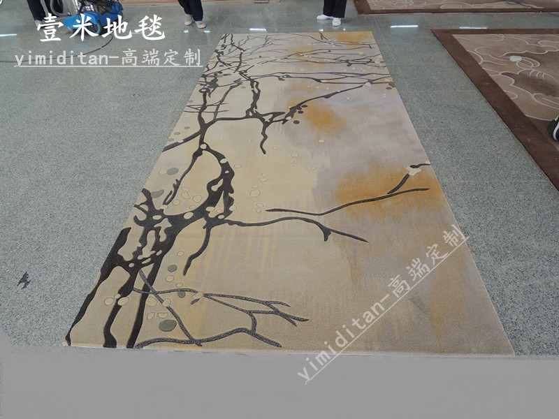 Modern new Chinese style imported wool living room bedroom bedroom study carpet villa hotel lobby project full shop fire prevention