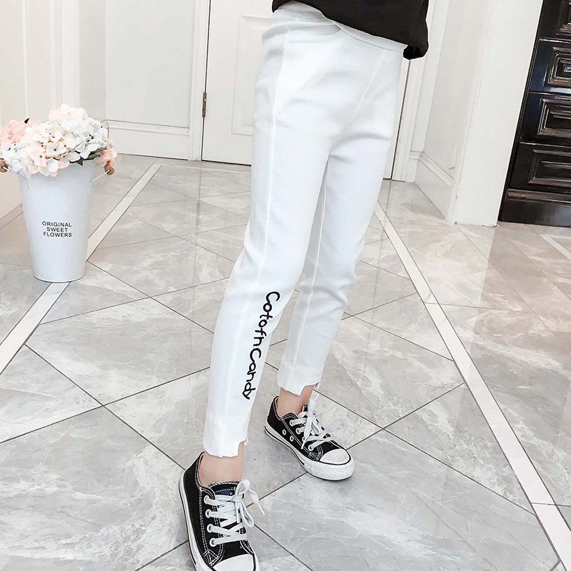 Girlpants mùa xuân 2020 mới của Hàn Quốc phiên bản của giản dị mùa xuân và mùa thu quần childrens xà cạp không khí quần mỏng.