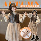 Children's clothing girls spring and autumn clothing suit 2023 new foreign style spring clothing small fragrance children's Internet celebrity three-piece set for big children