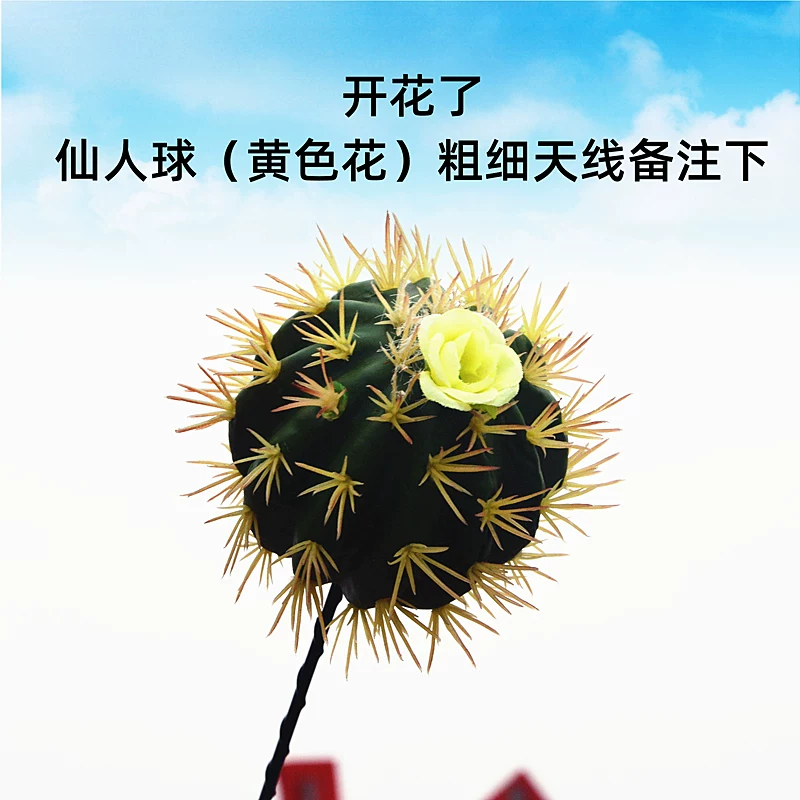 Декорация антенны для Wuling Hongguang MINI Maca Ice Cream QQ: кактус, цветок кактуса, модификация крыши, забавный шар для антенны