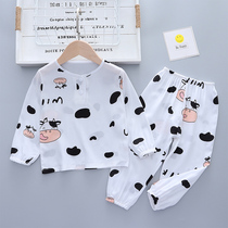 Girls and childrens pajamas 10 a 12-year-old female 2021 new autumn autumn baby Autumn Spring and Autumn split long sleeves