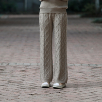 (Xodgz customized) Winter six-strand heavy padded pure cashmere twist pants