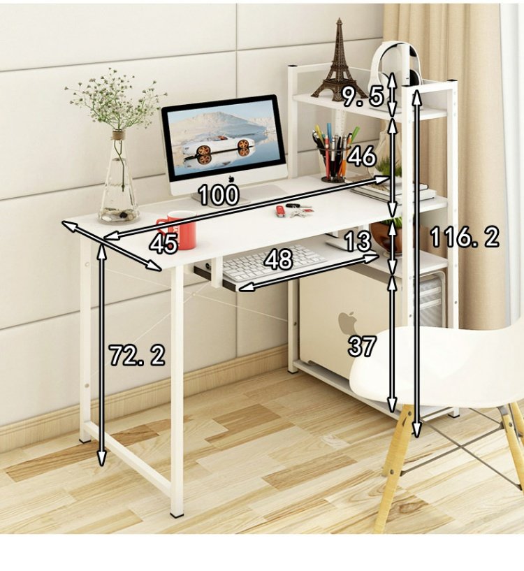 Bàn máy tính để bàn kinh tế gia đình bàn đơn giản hiện đại bàn máy tính bàn kệ sách đơn giản - Bàn bàn vi tính