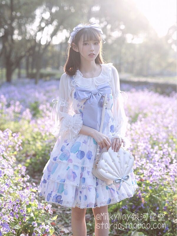 Jellyfish Shirt 2.0【Milkyway Galaxy Starry Sky】Lolita Original Design Inner Layer Ready Stock