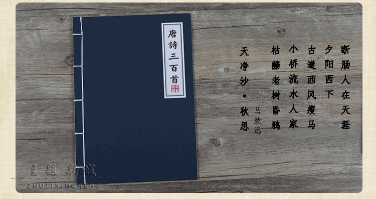 Sách cổ lớn trẻ em trưng bày đạo cụ sách retro Tang thơ ba trăm ba nhân vật thông qua các studio ảnh chụp ảnh trang trí dcor phòng ngủ giá rẻ