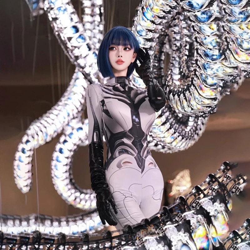 Киберпанковское боди hot girl sexy mechanical Ji косплей косплейная одежда для ночной сцены