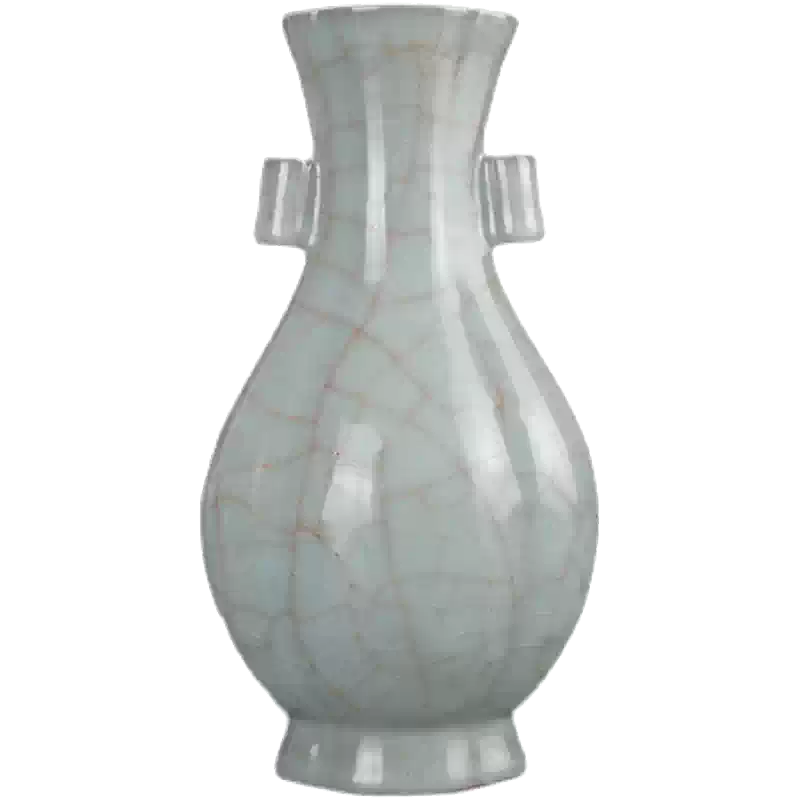 花瓶宋瓷宋代官窑青釉贯耳瓶仿古瓷器古董古玩五大