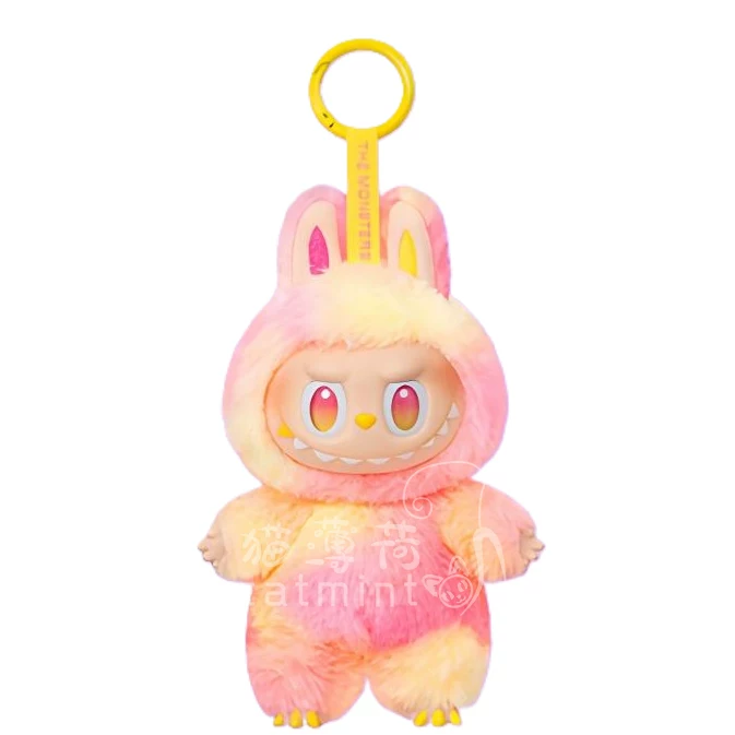 Плюшевая подвеска-вентилятор Bubble Mart Labubu Labubu с высокой энергией 3.0 макарон сидящий виниловая плюшевая подвеска слепая коробка