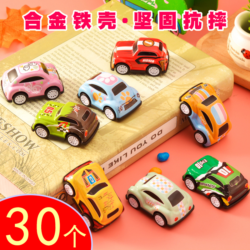 Mini Cartoon Car, Pull-Back Sliding Toy for Children, Durable and Crash-Resistant, Inertia Car, Creative Iron Toy, Small Prize for Kindergarten