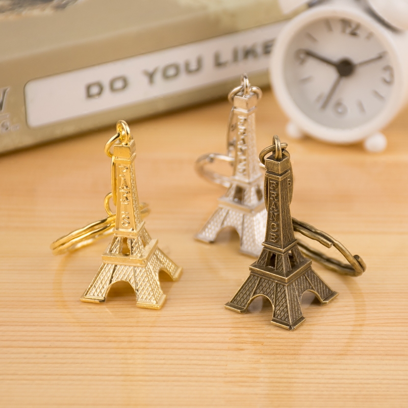 Retro Eiffel Tower Pendant Iron Keychain Male and Female Student Prizes Creative Activities Children Gift Keyring
