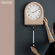 EMITDOOG no punching cream style living room swing wall clock modern simple 2024 new Internet celebrity clock