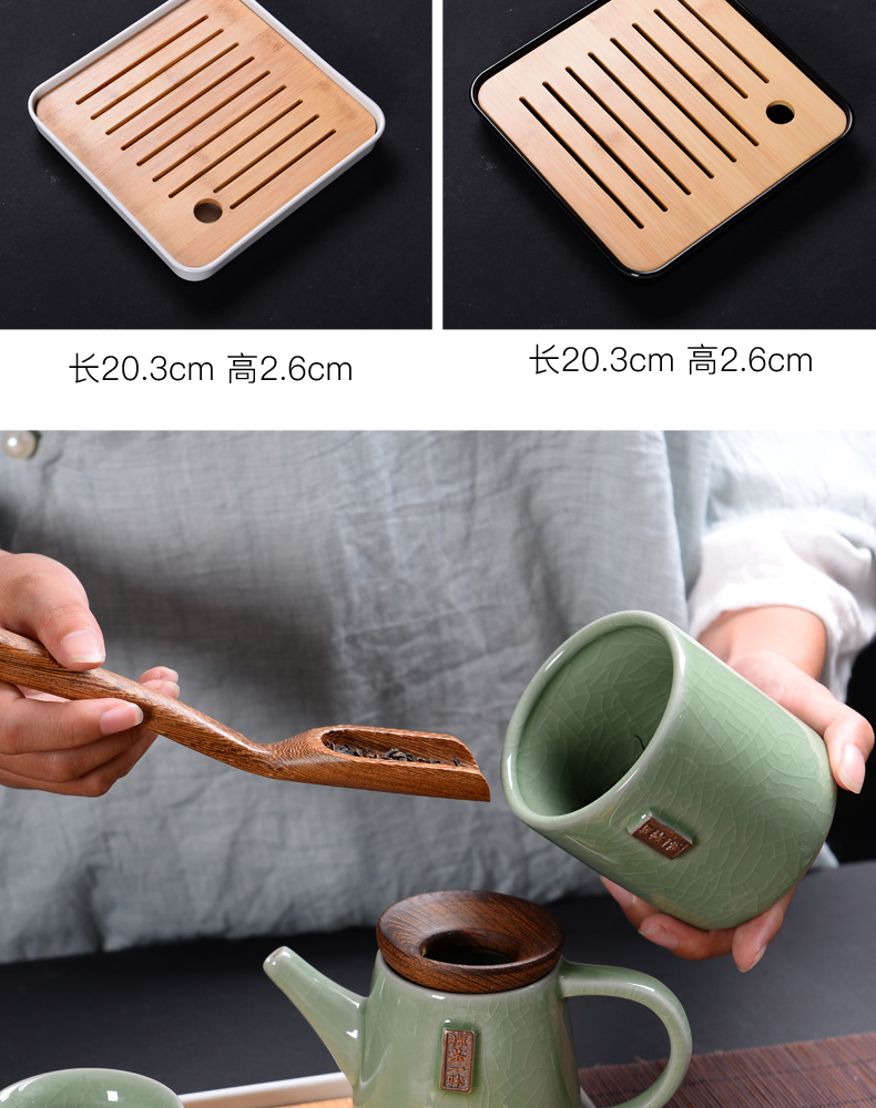 Elder brother up with coarse pottery small violet arenaceous caddy fixings ceramic POTS of tea boxes, tea boxes kung fu tea storage tanks