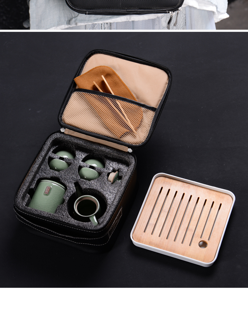 Elder brother up with coarse pottery small violet arenaceous caddy fixings ceramic POTS of tea boxes, tea boxes kung fu tea storage tanks