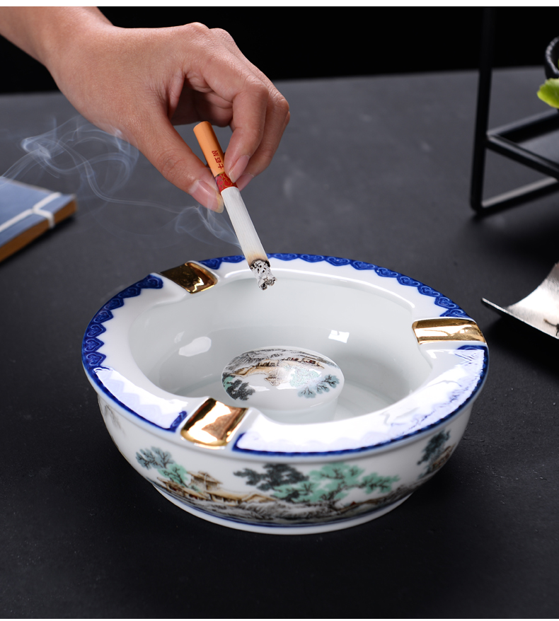 Fujian macros office ceramic ashtray large creative move is the sitting room tea accessories purple sand tea pet furnishing articles