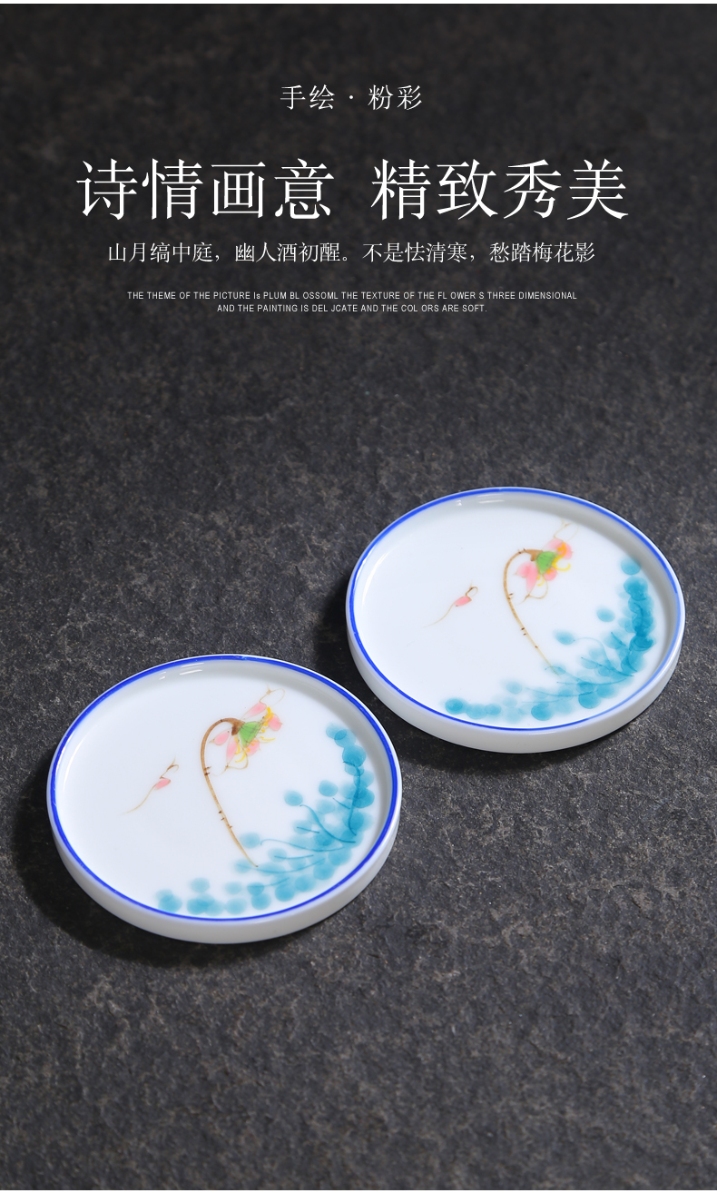 Hand - made ceramic cups insulation pad creative Japanese teacup saucer plate mat tea cup tea accessories tea set