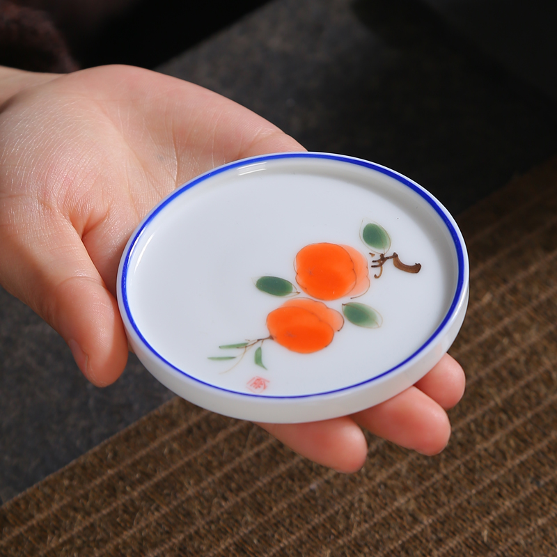 Hand - made ceramic cups insulation pad creative Japanese teacup saucer plate mat tea cup tea accessories tea set