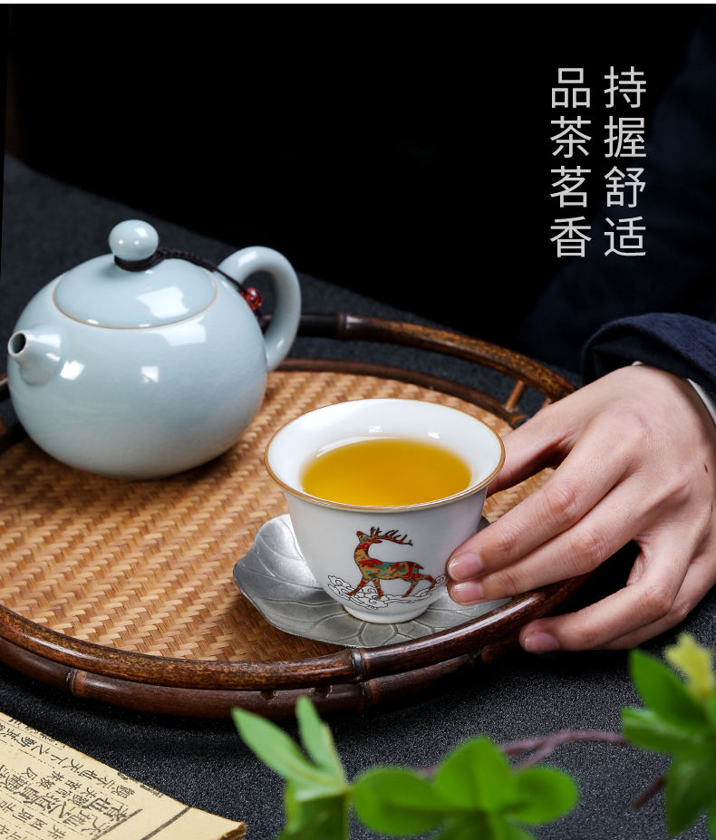 Your up sample tea cup cup kung fu small single CPU can keep ceramic cup restoring ancient ways of household master cup individual cup home