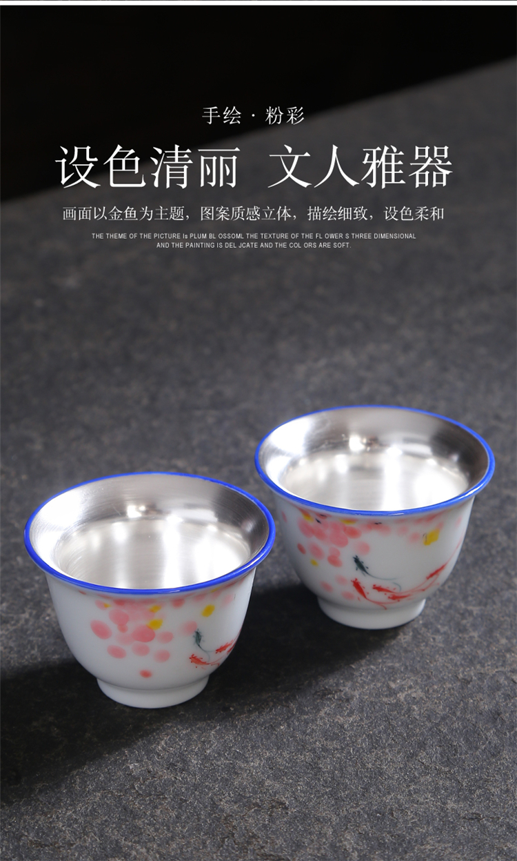 Hand made blue and white porcelain kung fu tea cup single CPU master cup sample tea cup tea sets tea bowl of individual cup