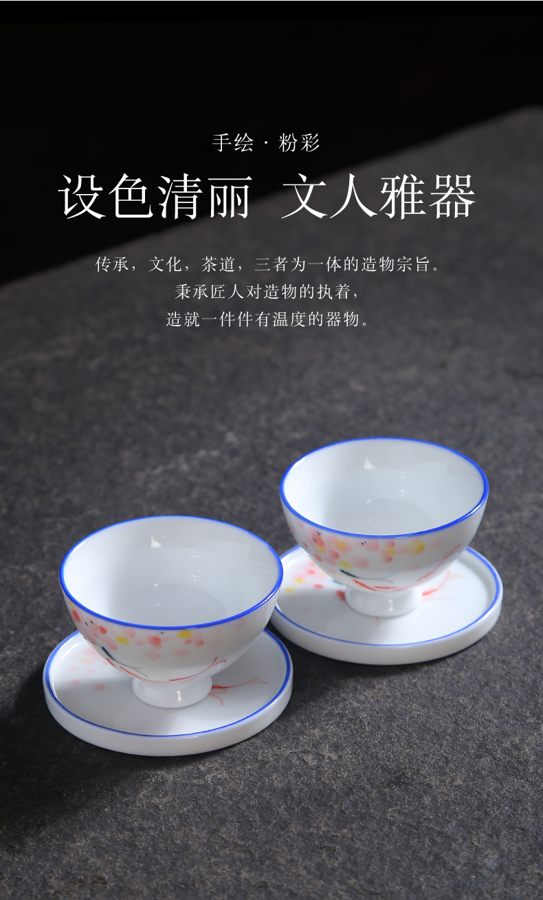 Hand - made ceramic cups insulation pad creative Japanese teacup saucer plate mat tea cup tea accessories tea set