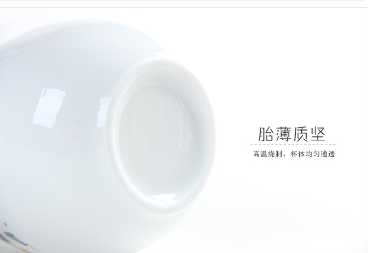 Blue and white porcelain tea six gentleman 's portfolio bamboo ChaZhen ChaGa) tea spoon tea tray accessories kung fu tea set