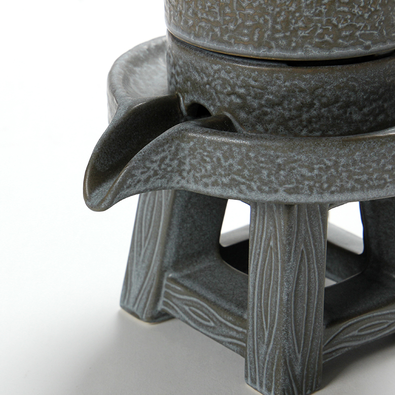 Tea restoring ancient ways suit household stone mill creative ceramic teapot kung fu Tea cup half full automatic lazy