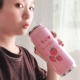 Cola hộp giữ nhiệt cốc nữ dễ thương ống hút người lớn cốc nhỏ sinh viên xu hướng sáng tạo cốc nước cầm tay màu đỏ ròng - Tách