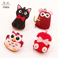 Японская дизайнерская милая мультяшная трехмерная ключница подходит для мужчин и женщин, монеты, кошелек, сумка