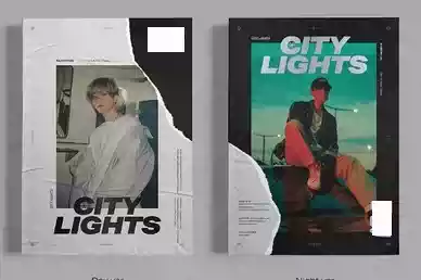 Spot) EXO Bian Xian City Lights pay card poster