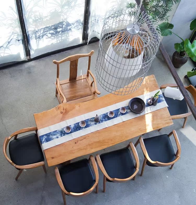 Bàn lớn bàn trà hiện đại đơn giản ông chủ hình chữ nhật rắn gỗ bàn kết hợp nội thất văn phòng bàn hội nghị - Nội thất văn phòng tủ hồ sơ gỗ