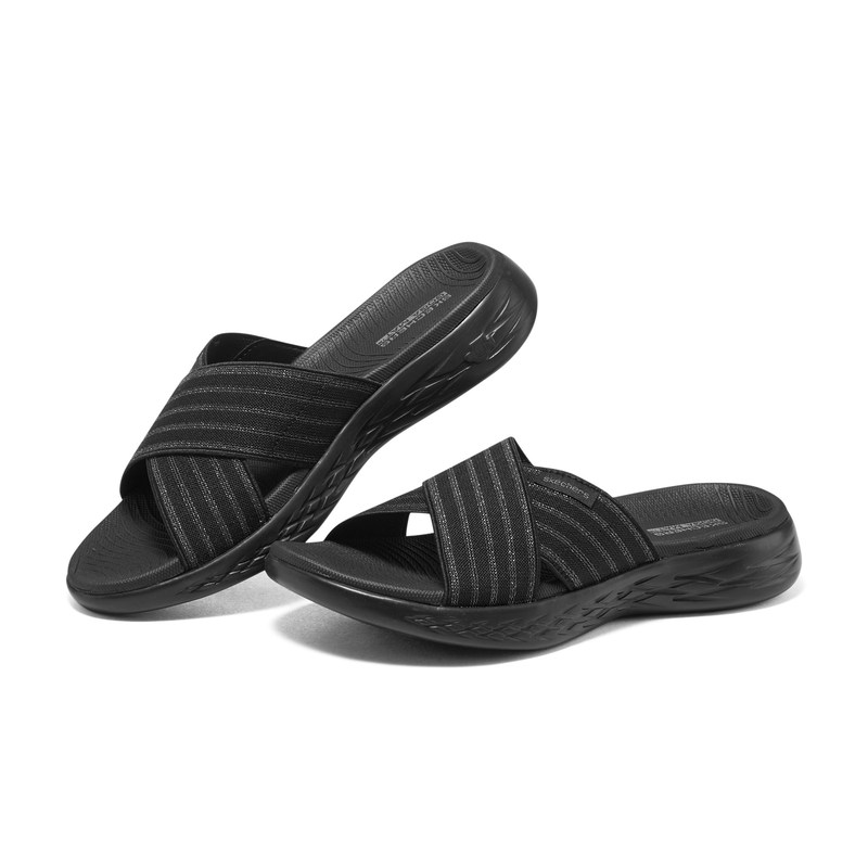 Skechers New Women's Lightweight Cushioning Sports Slippers Casual Versatile Slip-On Slippers 140740