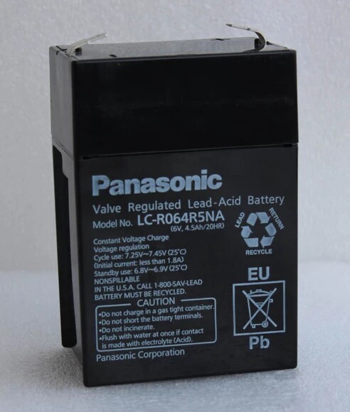 panasonic panasonic storage battery LC-R064R5NA 6V4 5AH emergency lighting lamps lift accessories meter battery