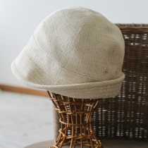 Lion ~ OTR2 machine self-retention Japanese hand-dyed cotton linen short eaves fishermans hat Bell hat basin hat Potter hat