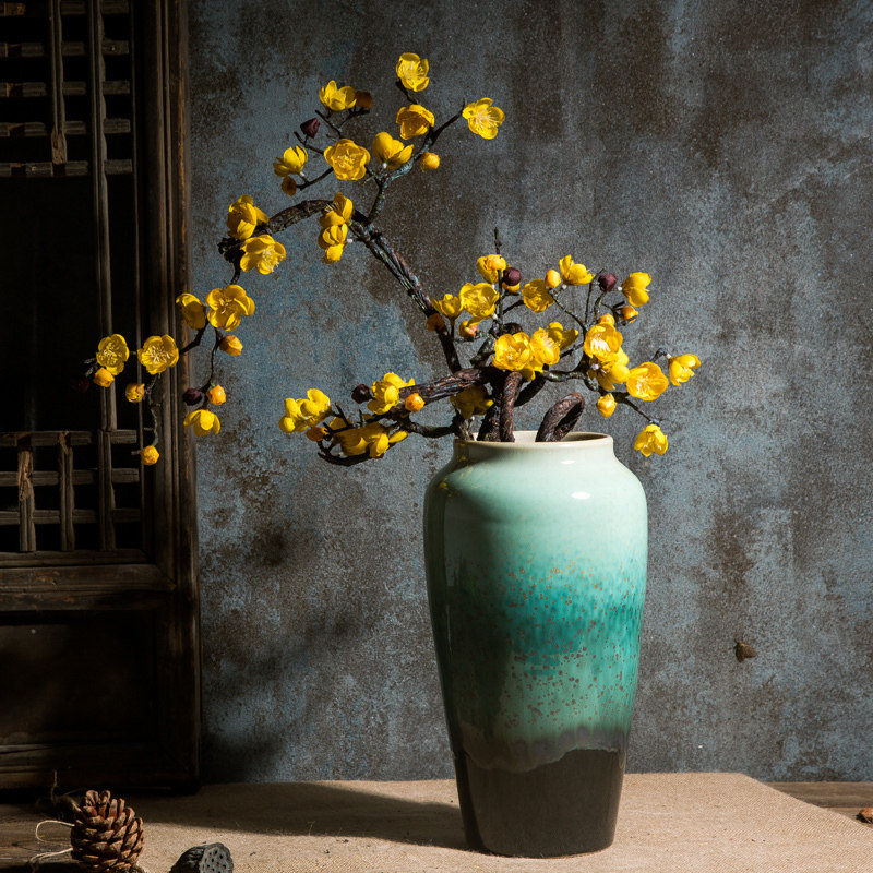 New Chinese Living Room Ceramic Pendulum Decorated Flower Arrangement Eu Style Home Decoration Products Wedding Gifts Hydroponic Green American Vases