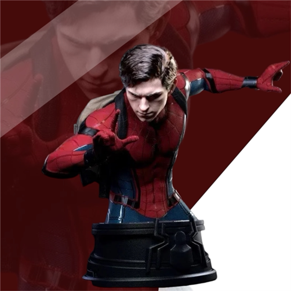 Marvel Spider-Man Tom Herland Dutch Brother Half-Length Gk Figure Trendy Animation Model Chassis Ornament