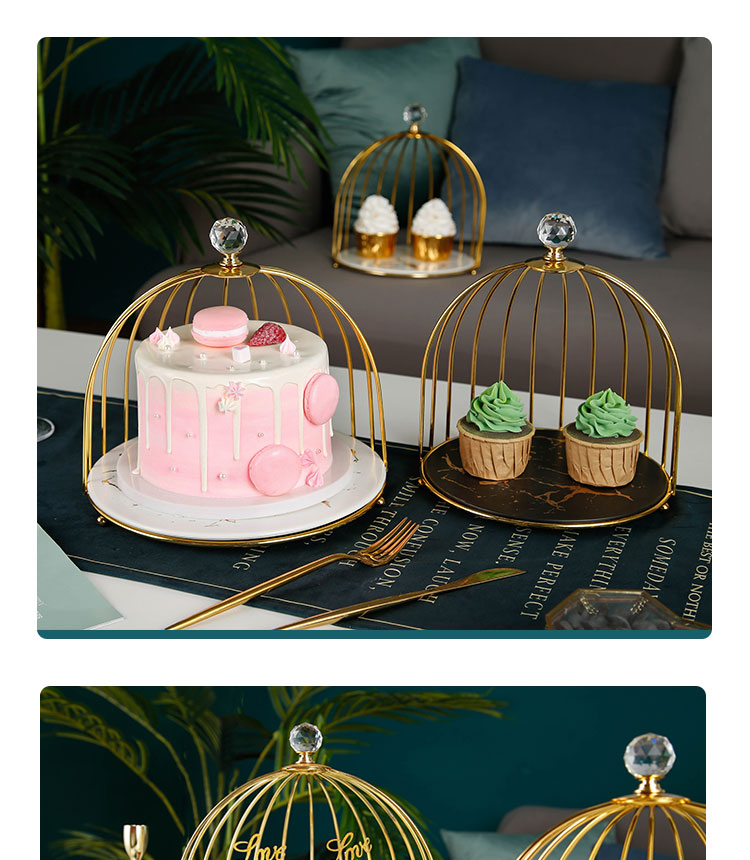 Creative dessert table furnishing articles show ceramic three - layer dessert tray was double heart cake afternoon tea shelf