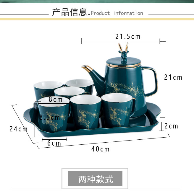 Europe type cold ceramic household high temperature cold water kettle pot of large capacity of high - grade glass kettle suits for the teapot