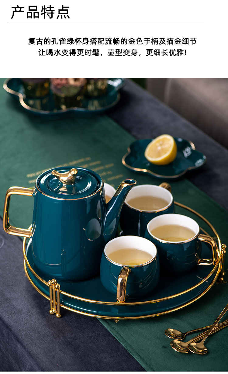 Coffee cup small European - style key-2 luxury contracted see colour and high - grade ceramic household English afternoon tea tea cup set