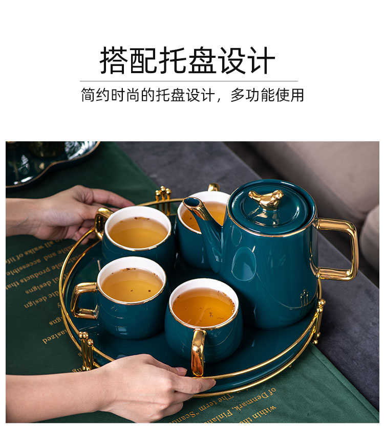 Europe type cold ceramic household high temperature cold water kettle pot of large capacity of high - grade glass kettle suits for the teapot